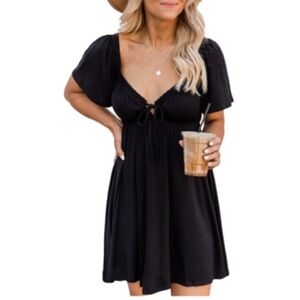 Pink Lily Black Mini Dress